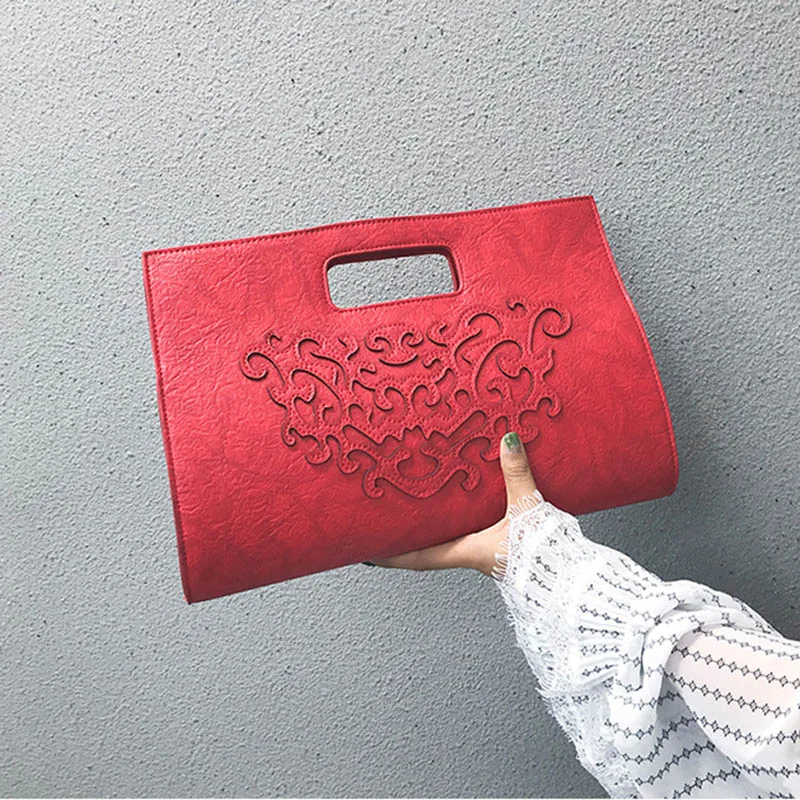 Women Leather Handbag Retro Clutch Bag Female Messenger Crossbody Shoulder Bags Lady Envelope Bag Party Purse Sac A Main SS7272 (21)