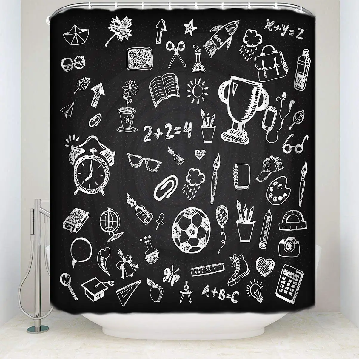 Довольно Ли помада-карандаш рисунок Дизайн душ Шторы антибактериальным и Водонепроницаемый ткань душ Шторы для Ванная комната