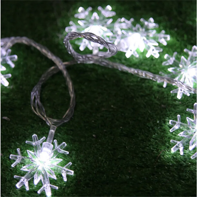 Romantic Decorative Ice Snow outdoor Garland String Lights Christmas Holiday Wedding Party 5M 28LED Snowflake lighting Romantic Decorative Ice Snow outdoor Garland String Lights Christmas Holiday Wedding Party 5M 28LED Snowflake lighting