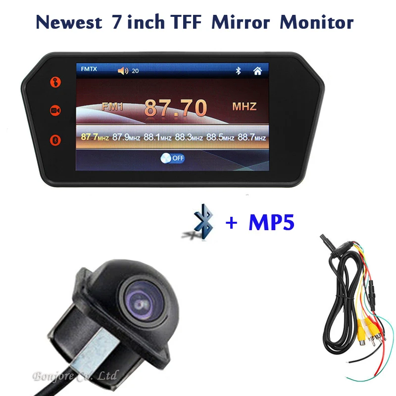 Newest 7 inch TFT Color Mirror 1080 p LCD Car Rearview Screen Monitor Auto Backup Camera Parking cam With 2 Video Input цена Newest 7 inch TFT Color Mirror 1080 p LCD Car Rearview Screen Monitor Auto Backup Camera Parking cam With 2 Video Input цены онлайн