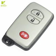 KEYECU пульт дистанционного головка ключа для Toyota 4runner Venza чехол Брелок 2+ 1 кнопка со вставкой маленькое жало ключа
