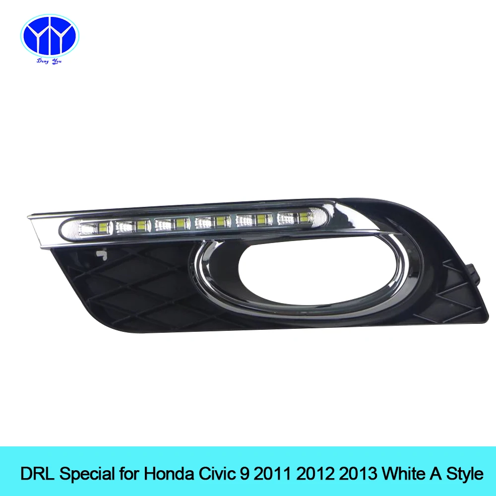 

Car LED DRL Waterproof ABS Super bright 12V LED Daytime Running Light for Honda Civic 9 2011 2012 2013