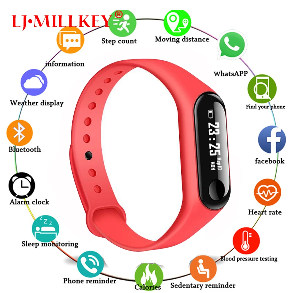 

New Smart Wristband Heart Rate Tracker Blood Pressure Oxygen Fitness wrisband IP68 Waterproof Smart watch Men women