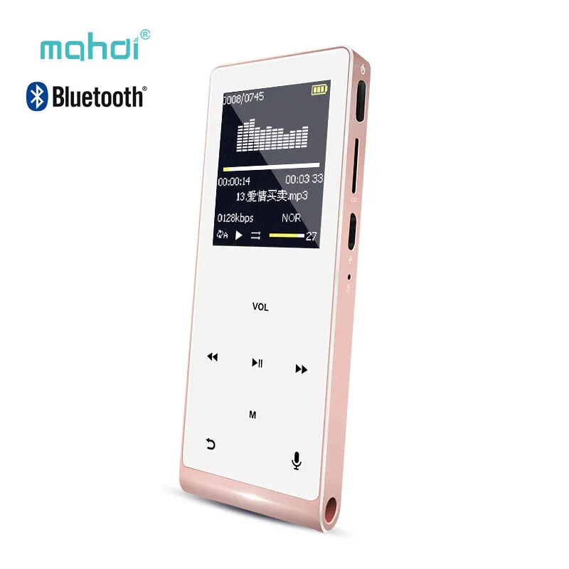 

Mahdi m290 Metal Bluetooth MP3 Player Sport HIFI Music Player 8GB 1.8" Touch Screen Built-in Speaker Support FM Ebook Pedometer