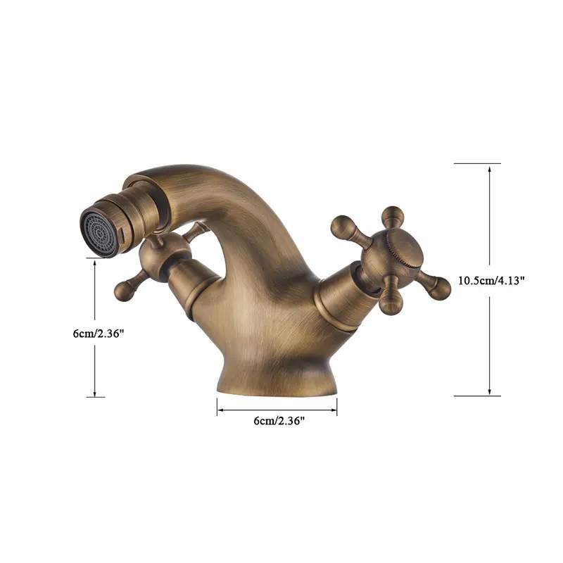 Хромированный античный латунный золотой кран для раковины с биде bubbler вращение на 360 градусов переключатель горячей и холодной воды палубное крепление