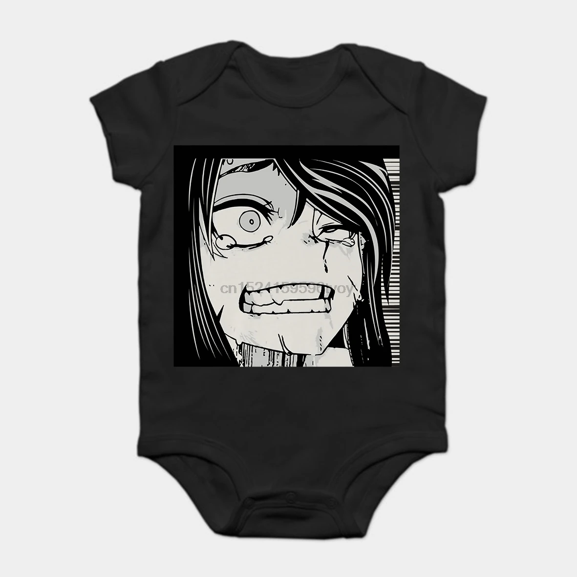 

Baby Onesie Baby Bodysuits kid t shirt Funny Hentai Anime Funny Ahegao Cotton Black1