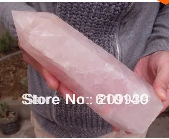 

free shipping 00208 nature pink crystal quartz point reiki helaing