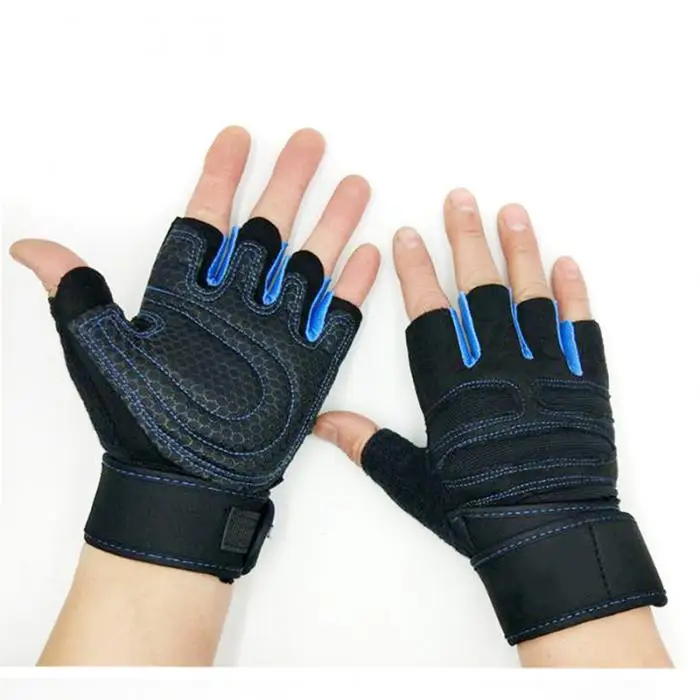 Новые мужские женские перчатки для тренажерного зала с ремешком на запястье поддержка для тренировки фитнеса Тяжелая атлетика XD88