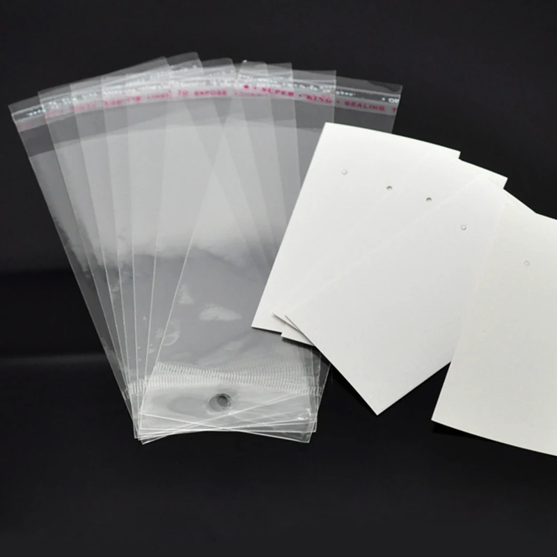 DoreenBeads 15 Sets Ear Hooks Earring Display Cards 9cmx5cm W/ Self Adhesive Bags 15cmx6cm | Украшения и аксессуары