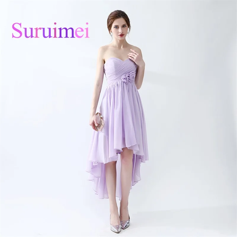 

2019 New Arrival Sexy Sleeveless Short Prom Dresses Chiffon Off The Shoulder With Flowers A-Line Strapless Part Dress Hot Sale