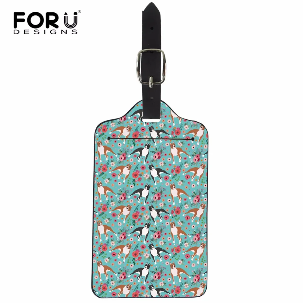 forudesigns staffordshire terrier print luggage tags suitcase label