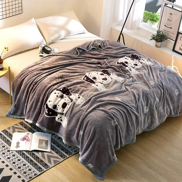 Home Textiles Cartoon Dog Blanket Solid Air Sofa Bedding Flannel Home Textiles Cartoon Dog Blanket Solid Air Sofa Bedding Flannel Winter Warm Mattress