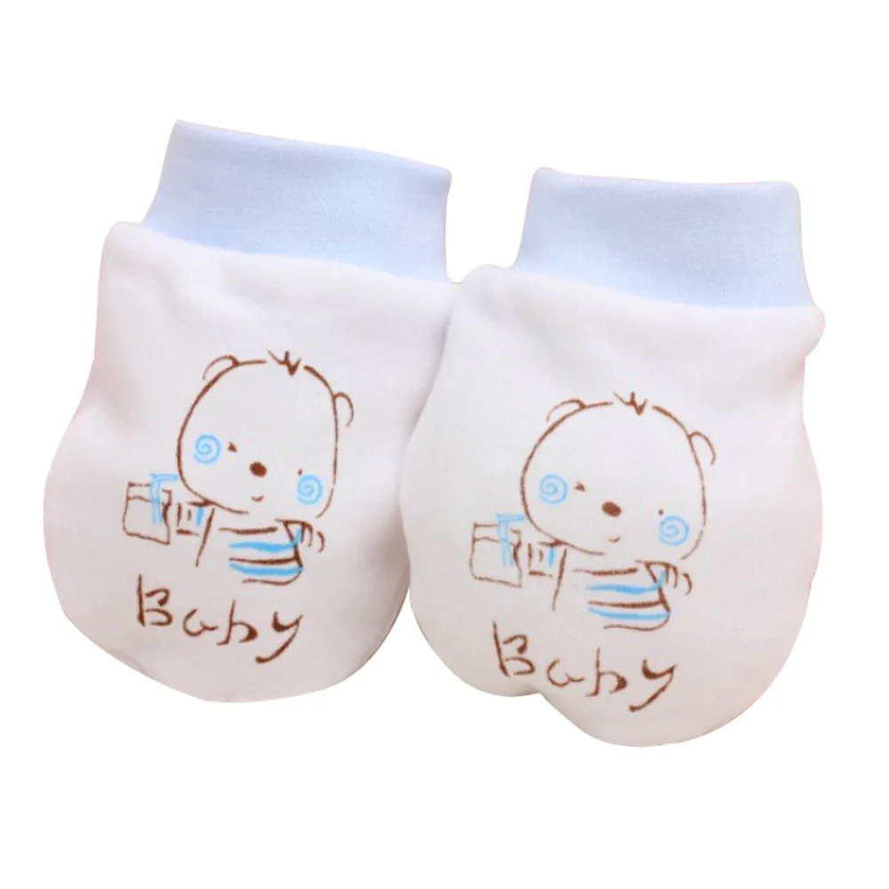 2 пары милые Мультяшные Детские Зимние перчатки варежки анти-царапки мягкий, для новорожденного ребенка перчатки рукавицы Manoplas Bebe