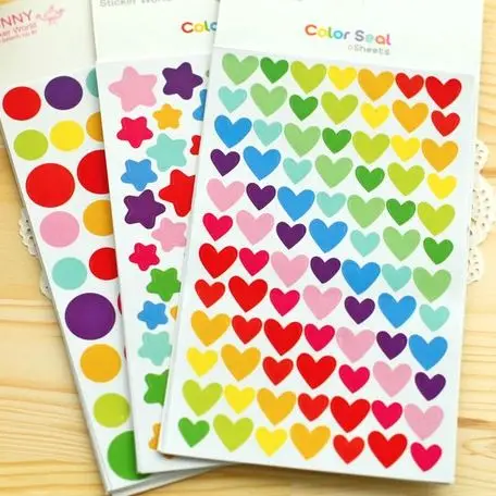 Colorful Decal Sticker Funny Toy Sticker Kids Paper Diary Journal Scrapbook Decorative Laptop Sticker Classic Toys