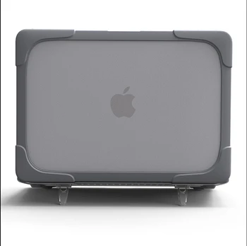 

Newest Design Shockproof HardShell Case with Stand for MacBook air 11 13 Pro 13 15 Retina 12 13 15 Plastic & TPU Snap-On Case
