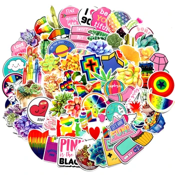 

200Pcs VSCO Stickers for girls kettle Cute Rainbow Ins Luggage Trolley Case Children Toys Laptop Skateboard Suitcase Decals