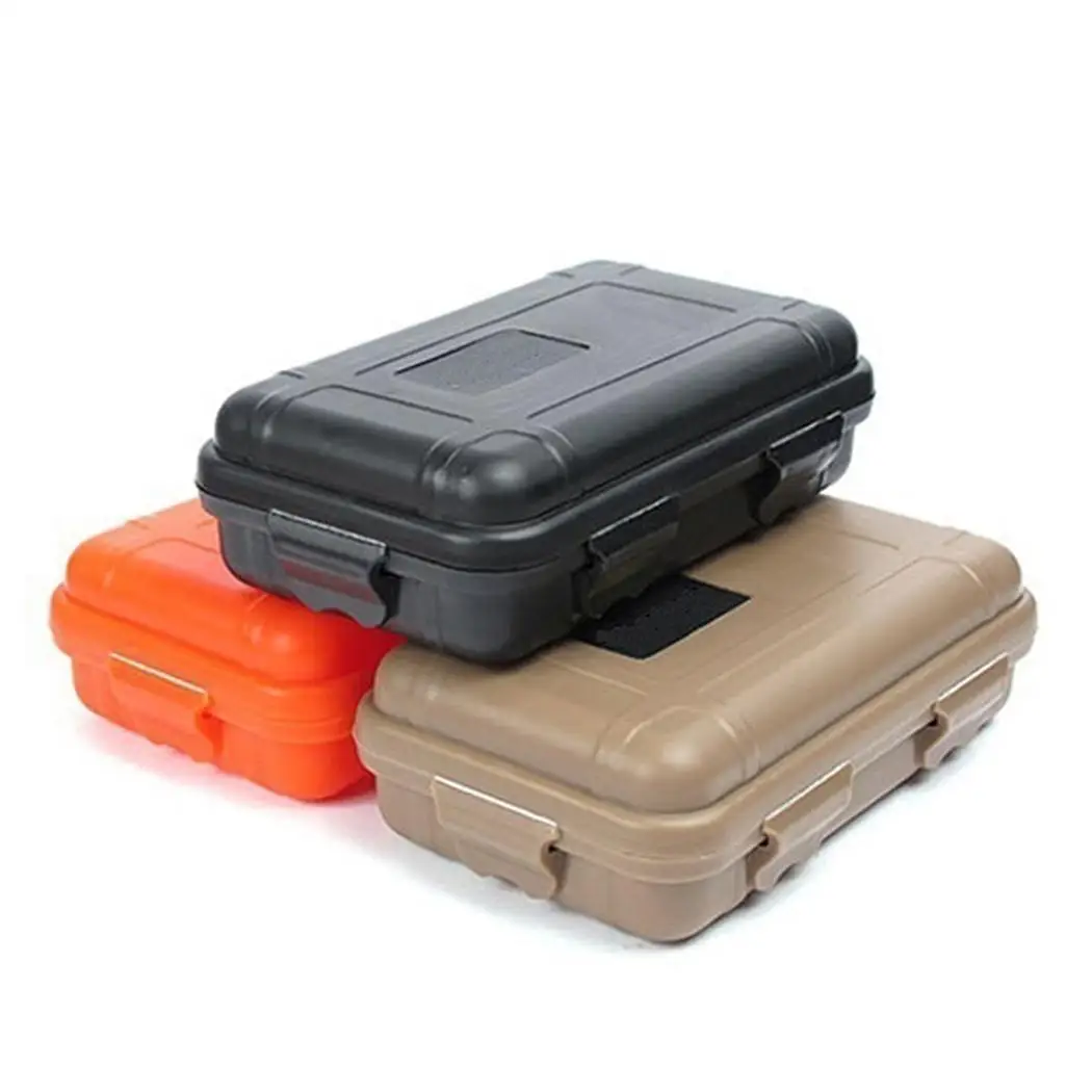 

Outdoor Shockproof Waterproof Boxes Tool Box Survival Airtight Case Holder For Storage Tools Matches EDC Travel Sealed Container