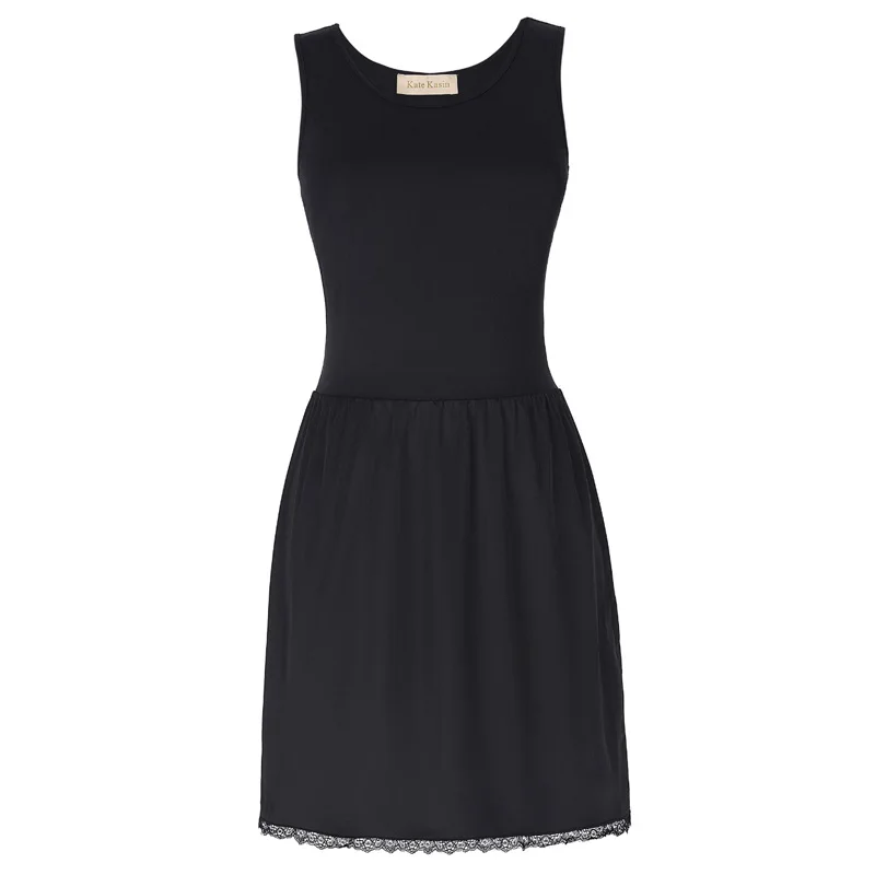 Kake Kasin Womens Full Slips For Dresses Cotton Satin Solid Underskirt