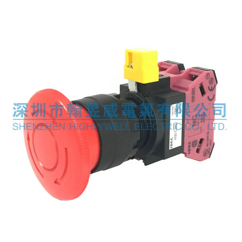 Original new 100% Japan import 22MM emergency stop button switch HW-CB02 two normally closed HW1B-V402R Original new 100% Japan import 22MM emergency stop button switch HW-CB02 two normally closed HW1B-V402R