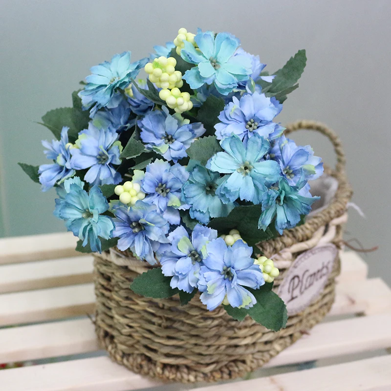 JAROWN Simulation European Small Chrysanthemum Artificial Silk Cosmos Flowers For Wedding Photography Decoration Home Decor (9)