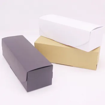 

2019 10pcs box new style DIY 19.4x7x5cm Kraft/black /white For Wedding Favors Birthday Party candy Cookies Christmas gift boxes