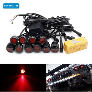 

Tak Wai Lee 10-14Pcs 23MM LED Eagle Eye Car Fog DRL Day Light Source Styling Brake Parking Red Waterproof Daytime Running Lamp