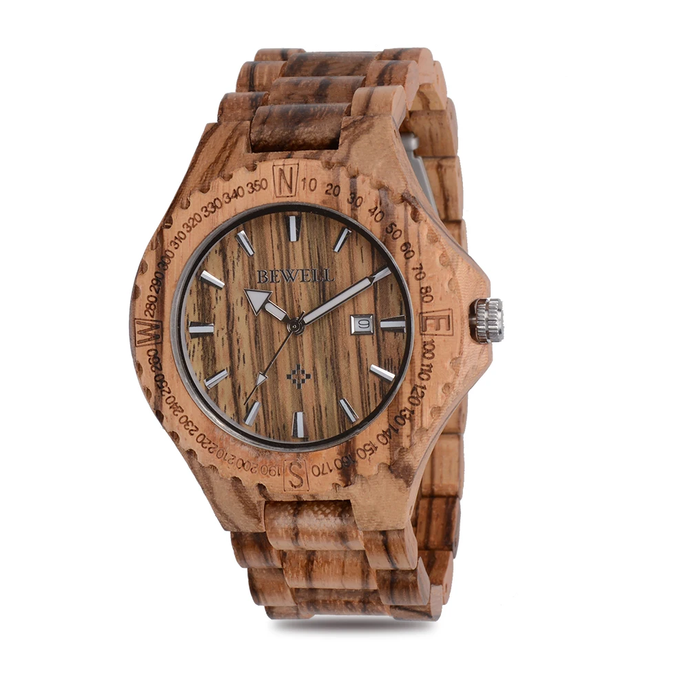 BEWELL WOODEN WATCH