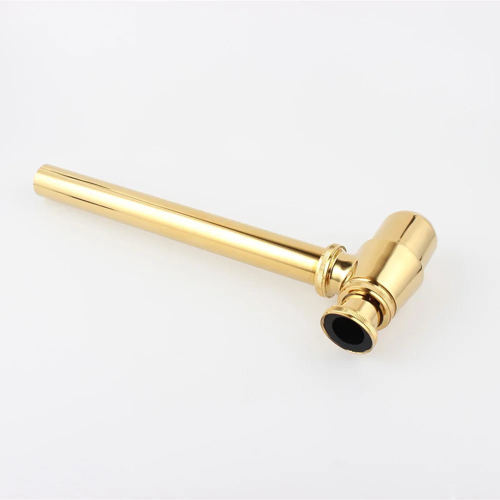 Gold Basin Sink Slotted Pop Up Waste Drain Brass 1
