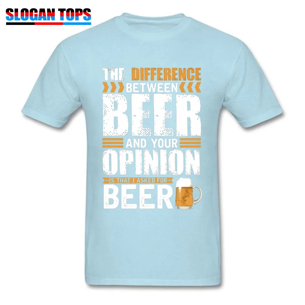 3D Printed Tees New Arrival Crewneck Casual Short Sleeve Cotton Men's T Shirt Print T-Shirt Drop Shipping Difference Between Beer And Your Opinion 3087 light