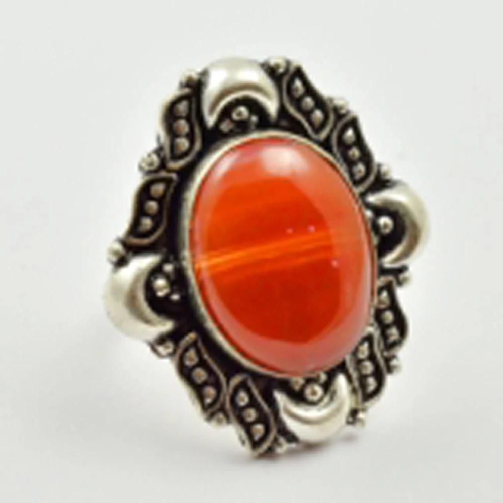 

Carnelian Ring Silver Overlay over Copper, USA Size 9 , R2835