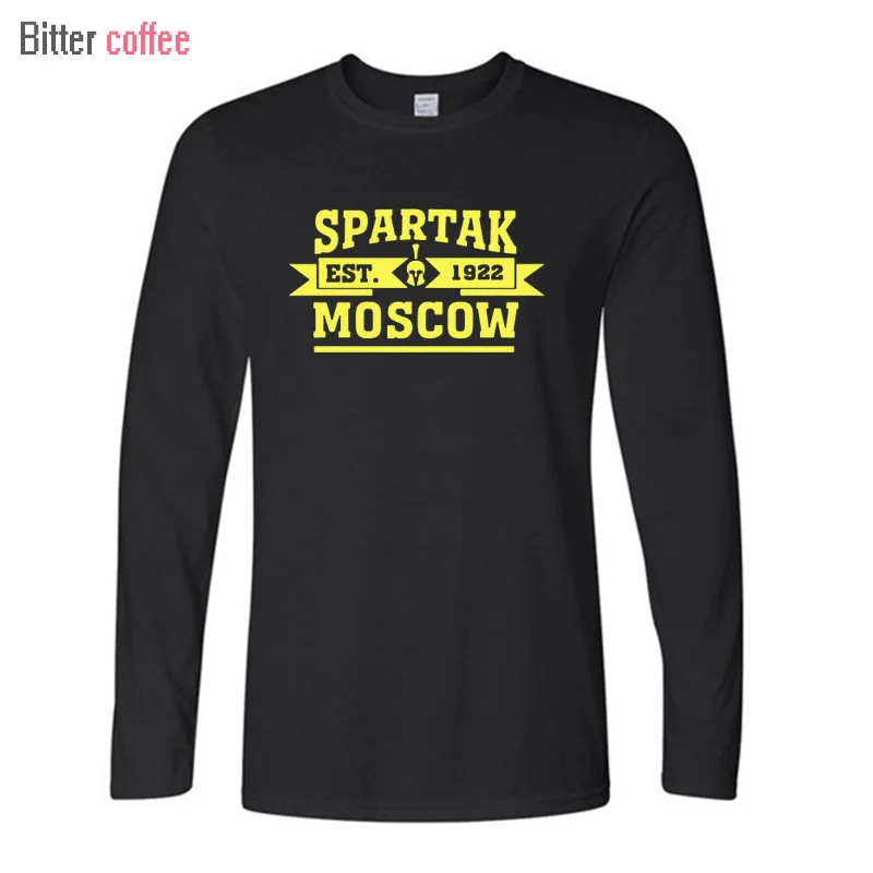 Горький кофе нвэ высокое качество, футболка с Москвой, Российская премьера лига, Camiseta, футболка с длинным рукавом, XS-XXL - Цвет: 2