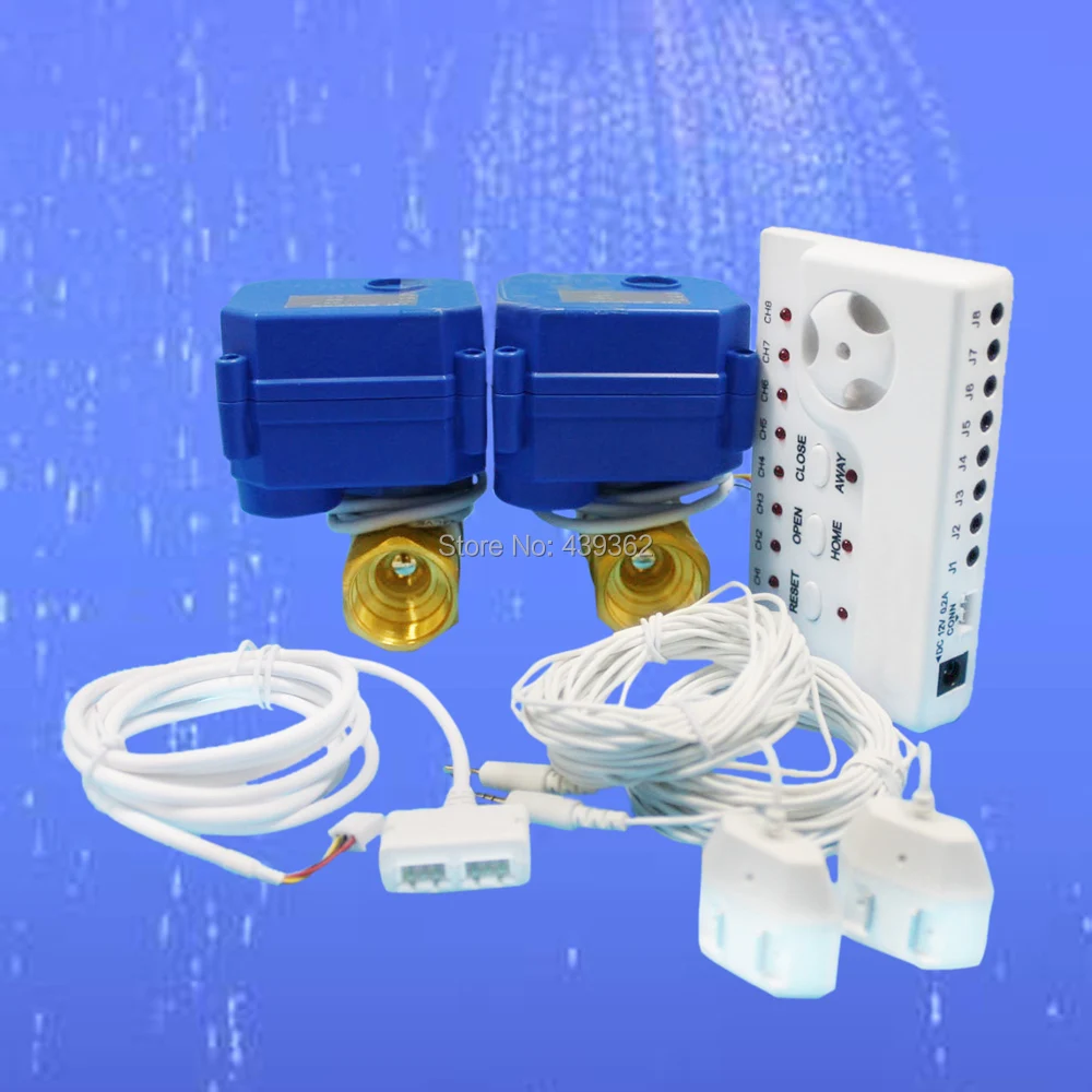 

Automatic Freezer Water Leak Alarm Sensor with Two 1" Motorized Ball Valve and 8pcs 6m Sensor Cables, Retail or Wholesale
