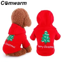 Comwarm Рождественский свитер для собаки, одежда с рисунком дерева в куртка для собак, одежда для собак капюшон для косплея, костюмы для питомцев, XS-XL