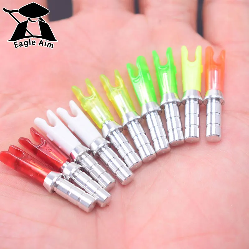 Hunting 20pcs Arrow Pin Nocks Size L Arrow Nock +Aluminum Pin For ID 4.2 mm 6.2 mm Carbon Arrow Shaft DIY Archery Accessories 50 pcs 1 4 archery plastic arrow pin nock for id 6 2 mm wooden bamboo arrow shaft replacement nock for arrow hunting accessories