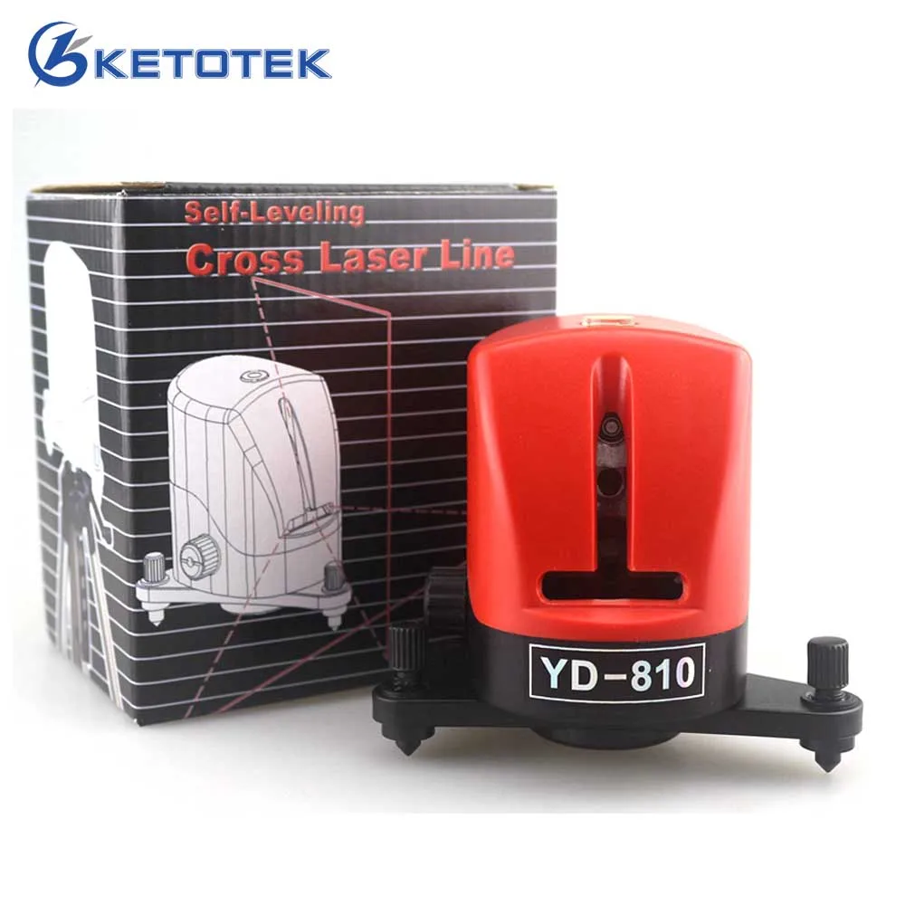 Ketotek YD-810 2 Крест Красный лазерный уровень 360 наливные измерительные инструменты Горизонтальные и вертикальные
