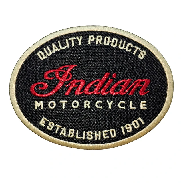 motorcycle embroidered patches indian