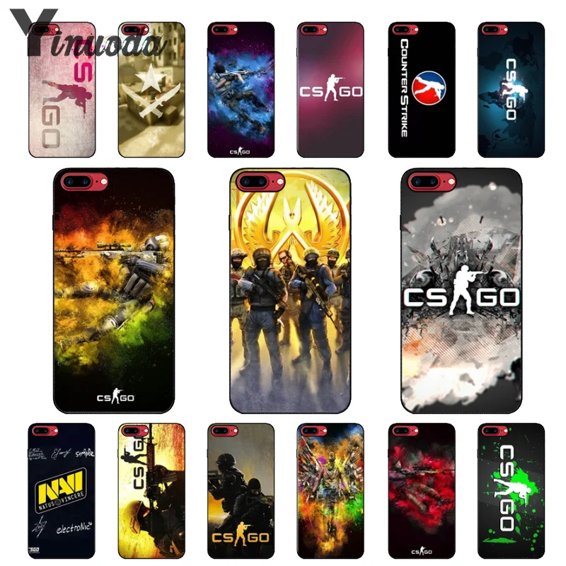 

Yinuoda Counter Strike cs go DIY Luxury High-end Protector Case for iPhone 7 6 6S 8 Plus 5 5S SE XR X XS MAX Coque Shell