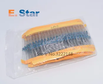 

30 Kind 1/4W Resistance 1% Metal Film Resistor Assorted Kit Each 20 Total 600pcs