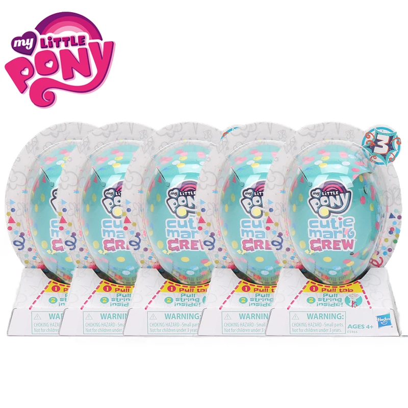 

5pcs My Little Pony Toys Pulltab Pull String Inside Mini Pony Doll Friendship is Magic Rainbow Dash Twilight Sparkle Figure Doll