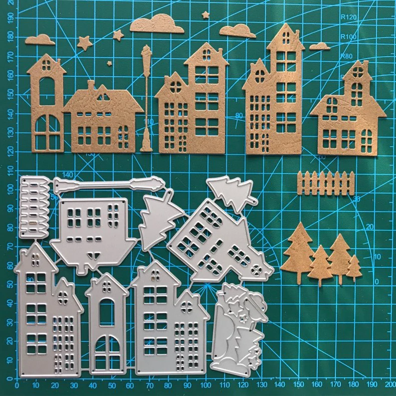 

Hemere City Buildings metal cutting dies cut die mold decoration Scrapbook paper craft knife mould blade punch stencils dies