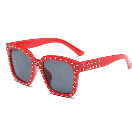 Брендовые Детские солнцезащитные очки детские солнцезащитные очки для девочек Цветочная оправа UV400 зеркальные очки - Цвет линз: Красный