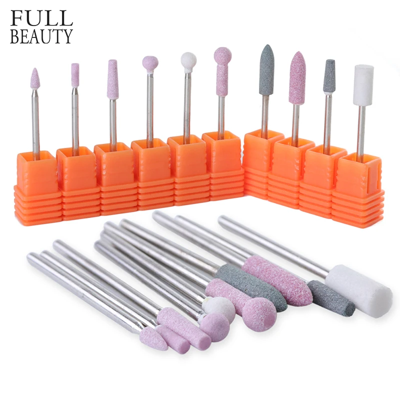 

1pcs Cuticle Remover Burr Nail Drill Manicure Electric Tools Rotate 3/32"Ceramic Stone Bits Mills Cutter Accessory CHMS01-10-1