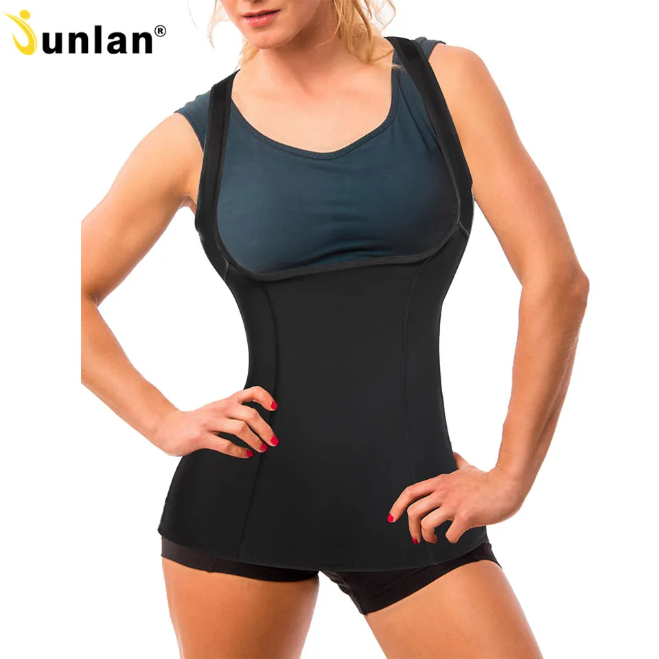 

Junlan Women Shaper High Elastic Shapewear Slimming Body Control Waist Trainer Tummy Reducing Sweat Sauna Suit for Workout