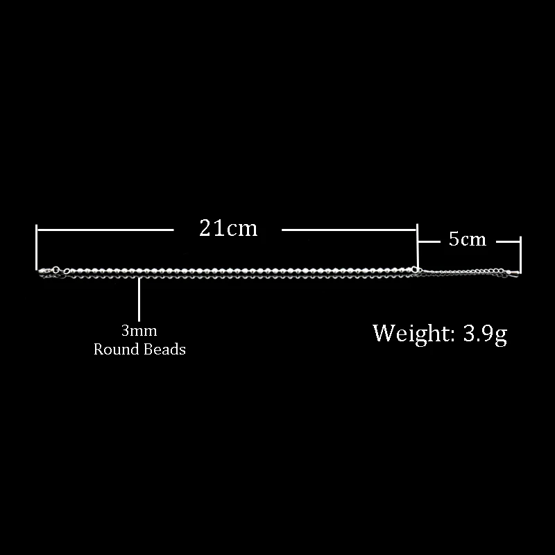Anklet Bracelets Silver Anklets Ankle Chain Classic Small Round Ball Bead Anklets Foot Chain 925 Sterling Silver Ladies Foot Anklet Bracelet Women Jewelry