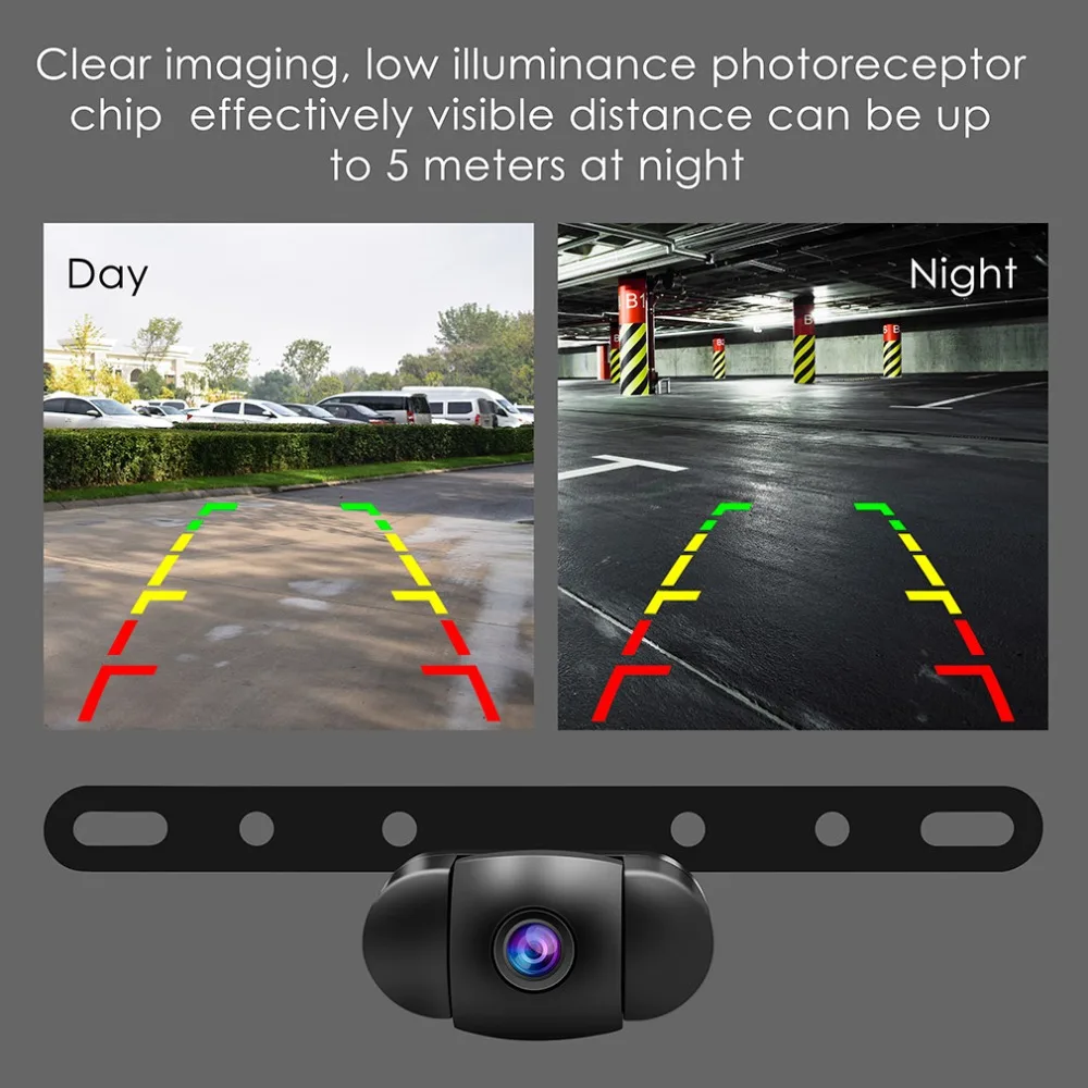 Tanie Nowa wersja Accfly bezprzewodowy samochód cofania cofania widok z tyłu kamera cofania kamera parkowania tablica rejestracyjna cam z monitorem