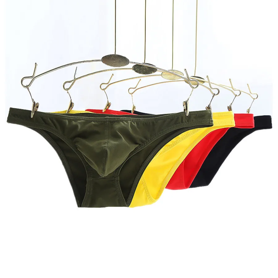 M XXL Men Briefs Cotton Men Underwear Solid Color Low Waist Sexy U