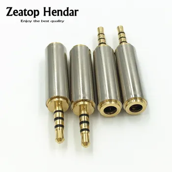 

100Pcs 2.5mm Male to 3.5mm Female Audio Plug 4Pole Adapter Converter Headphone Earphone Headset 3 Ring Jack Connector