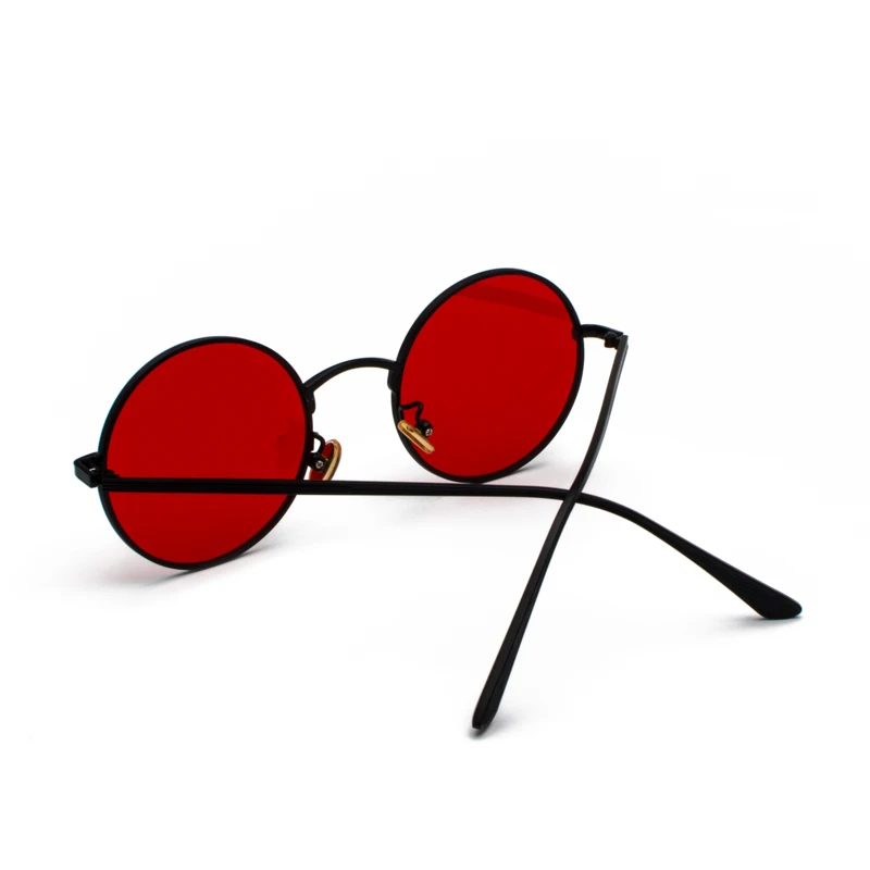 Pro Acme Готический стимпанк круглые красные Солнцезащитные очки Мужские Женские металлические очки Брендовые дизайнерские солнцезащитные очки UV400 защита CC1066