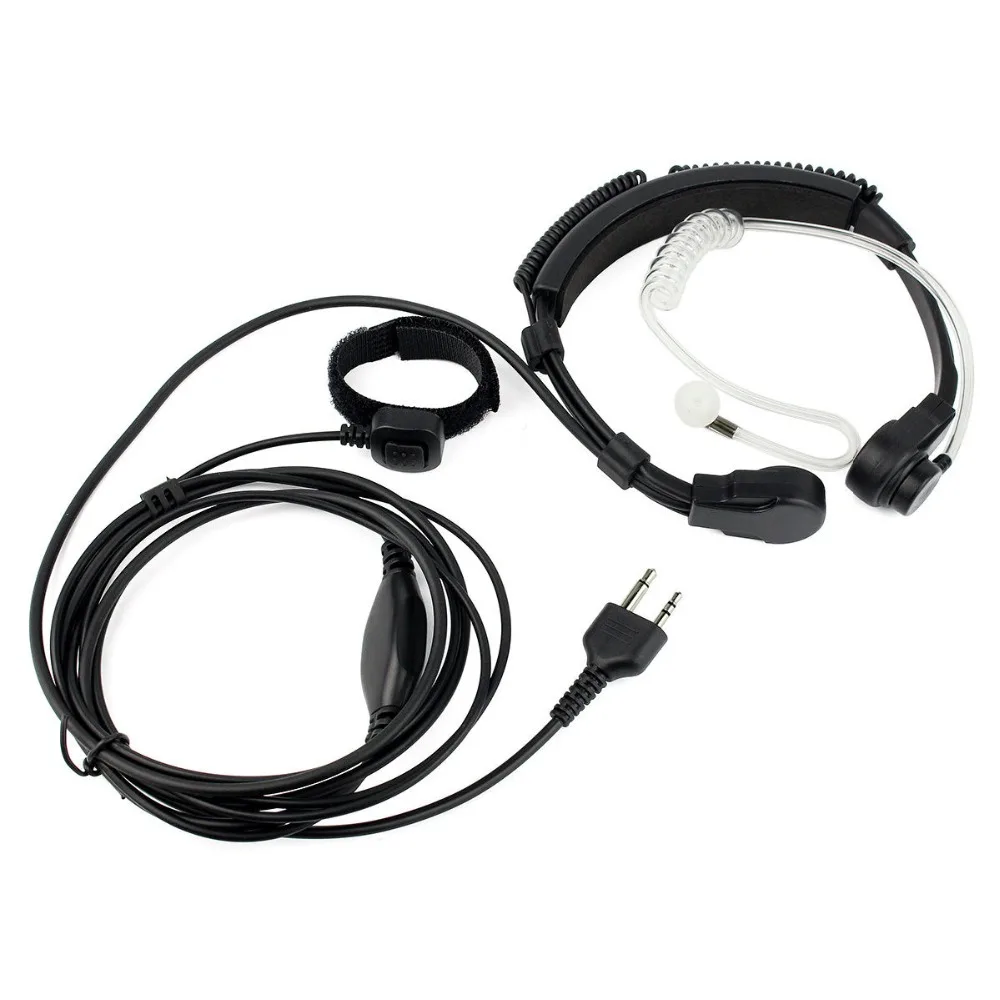 10xThroat Vibration Mic Microphone Headset Earpiece Adjustable W/Mic