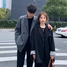 Весенний мужской продукт высокого качества костюм куртки свободные Пиджаки Верхняя одежда для отдыха черный/хаки/серый цвет Блейзер Размер s-xl